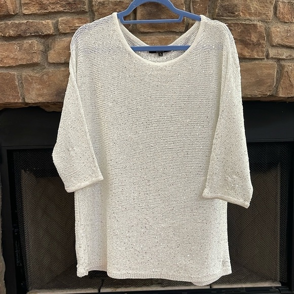 Alex Marie white sequin sweater. Size XL - Picture 1 of 6